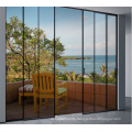 Two Track Narrow Aluminum Frame Sliding Glass Doors